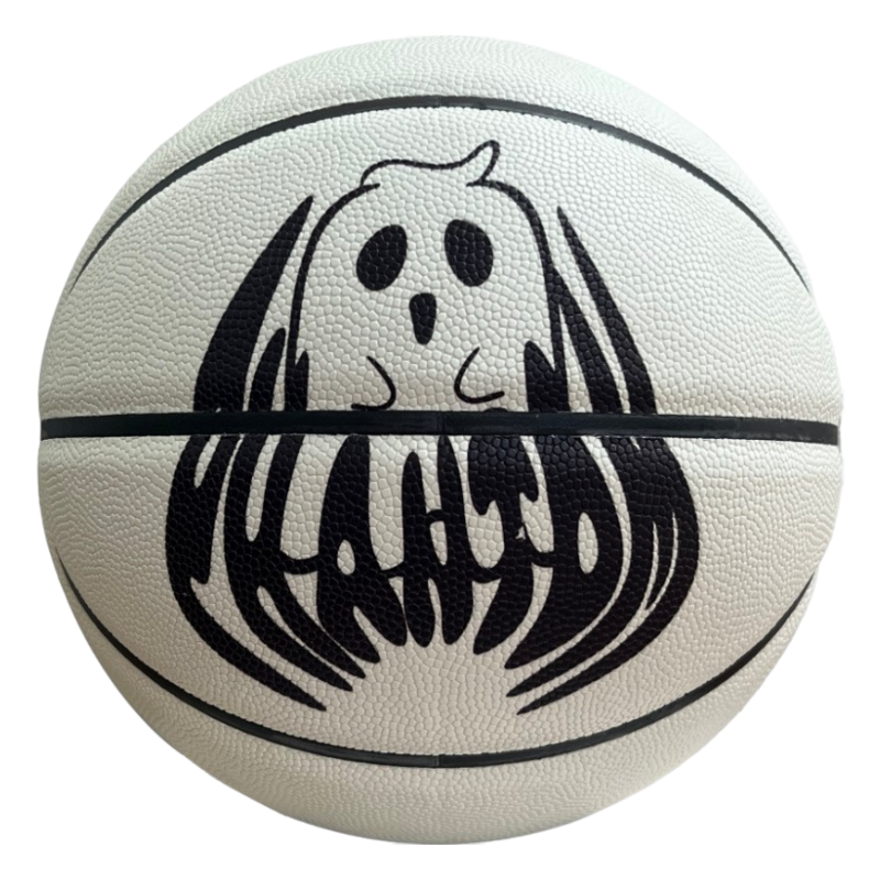 Size 7 Basketball, Genuine Leather, Glow Ghost White